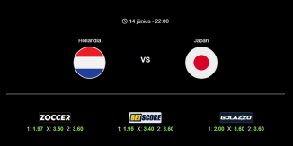 Foci Tippek: Hollandia - Japán 2026. június 14. - Világbajnokság 2026