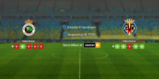Foci Tippek: Racing Santander - Villarreal 2026. augusztus 16. - LaLiga